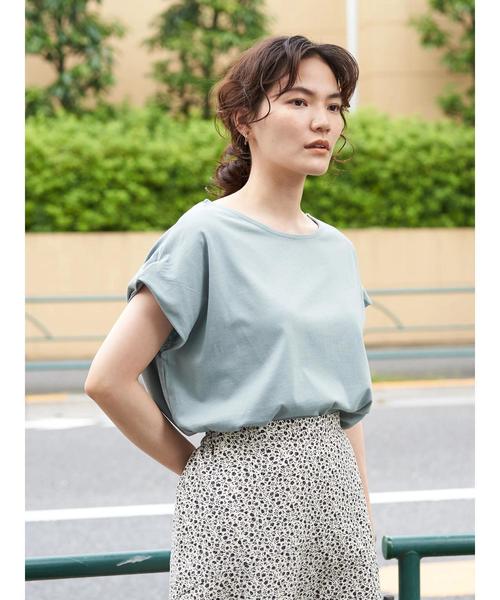 AMERICAN HOLIC（アメリカンホリック）の「ボートネックフコクーンカットプルオーバー1　＊〇（Tシャツ/カットソー・レディース・オフホワイト/サックスブルー/その他7/ネイビー/ブラック系その他4・M/L）」の4枚目の写真