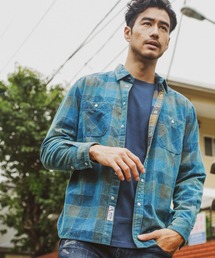 インディゴコールチェックシャツ L/S