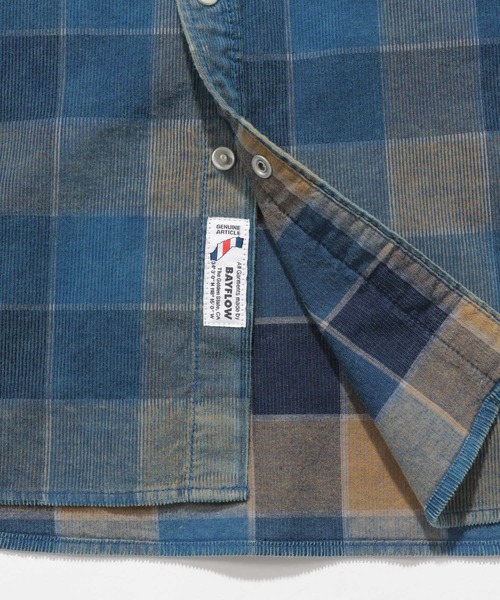 BAYFLOW（ベイフロー）の「インディゴコールチェックシャツ L/S（シャツ/ブラウス・メンズ・レッド/イエロー/ブルー・SMALL/MEDIUM/LARGE）」の10枚目の写真
