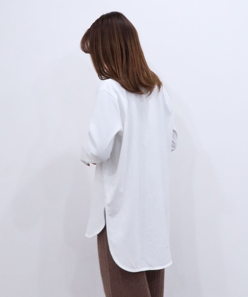 Riberry（リベリー）の「ラウンドヘム ロンT（Tシャツ/カットソー・レディース・ブラック/オフホワイト・MEDIUM）」の4枚目の写真