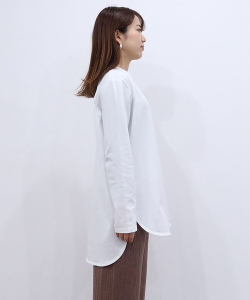 Riberry（リベリー）の「ラウンドヘム ロンT（Tシャツ/カットソー・レディース・ブラック/オフホワイト・MEDIUM）」の15枚目の写真