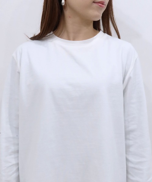 Riberry（リベリー）の「ラウンドヘム ロンT（Tシャツ/カットソー・レディース・ブラック/オフホワイト・MEDIUM）」の17枚目の写真