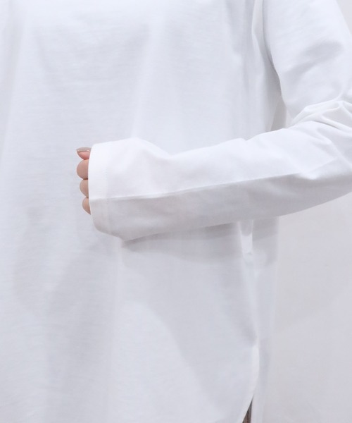 Riberry（リベリー）の「ラウンドヘム ロンT（Tシャツ/カットソー・レディース・ブラック/オフホワイト・MEDIUM）」の18枚目の写真