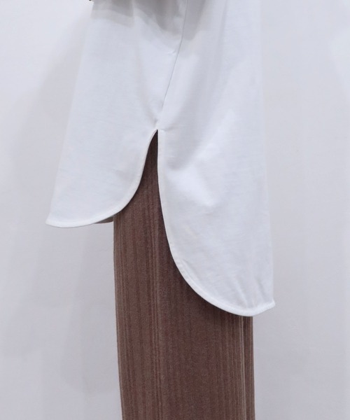 Riberry（リベリー）の「ラウンドヘム ロンT（Tシャツ/カットソー・レディース・ブラック/オフホワイト・MEDIUM）」の19枚目の写真