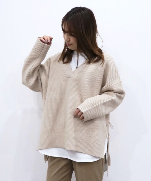 Riberry（リベリー）の「ラウンドヘム ロンT（Tシャツ/カットソー・レディース・ブラック/オフホワイト・MEDIUM）」の10枚目の写真