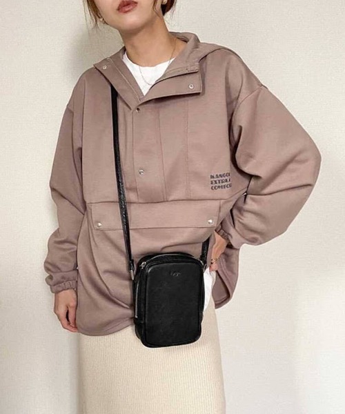 KANGOL EXTRA COMFORT（カンゴールエクストラコンフォート）の「アノラックパーカー（パーカー・レディース・ブラック/チャコールグレー/モカ/オレンジ・M/LL/L）」の3枚目の写真