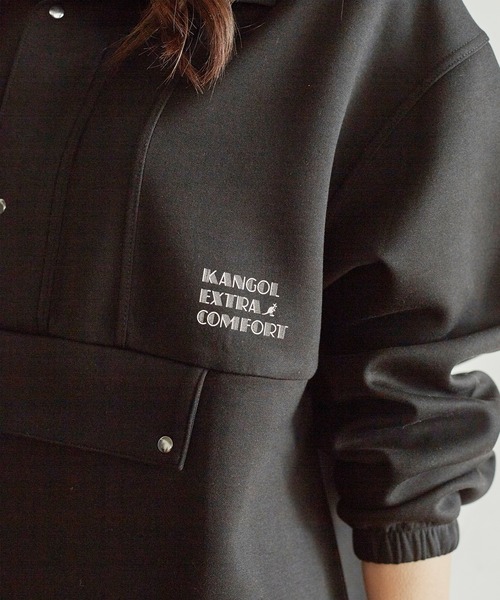 KANGOL EXTRA COMFORT（カンゴールエクストラコンフォート）の「アノラックパーカー（パーカー・レディース・ブラック/チャコールグレー/モカ/オレンジ・M/LL/L）」の7枚目の写真