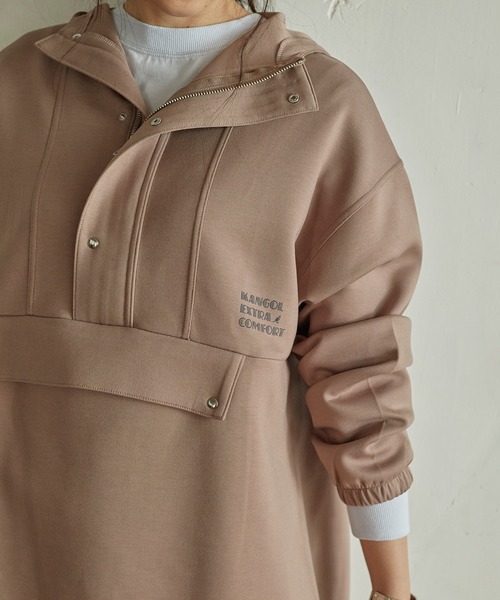 KANGOL EXTRA COMFORT（カンゴールエクストラコンフォート）の「アノラックパーカー（パーカー・レディース・ブラック/チャコールグレー/モカ/オレンジ・M/LL/L）」の16枚目の写真