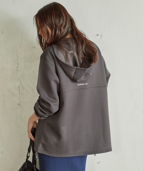 KANGOL EXTRA COMFORT（カンゴールエクストラコンフォート）の「アノラックパーカー（パーカー・レディース・ブラック/チャコールグレー/モカ/オレンジ・M/LL/L）」の12枚目の写真