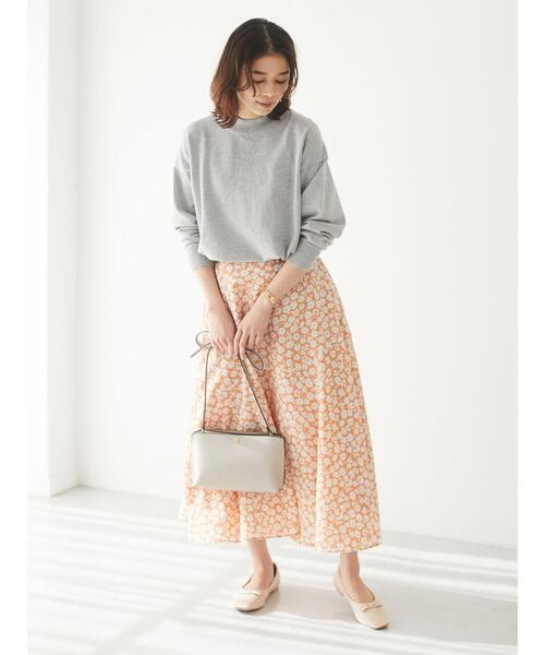 Green　Parks（グリーンパークス）の「<裾ゴム付>花柄マーメイドスカート＊（スカート・レディース・ライム/その他12/ダークネイビー・FREE）」の11枚目の写真