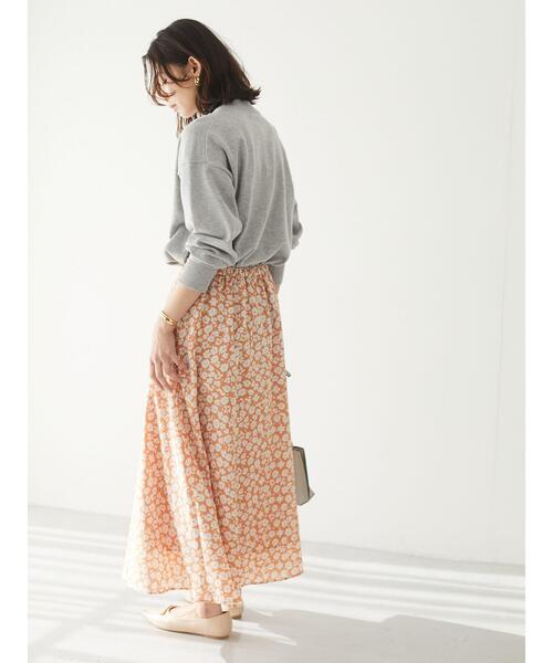 Green　Parks（グリーンパークス）の「<裾ゴム付>花柄マーメイドスカート＊（スカート・レディース・ライム/その他12/ダークネイビー・FREE）」の12枚目の写真