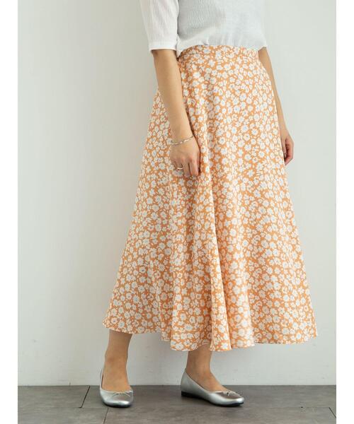 Green　Parks（グリーンパークス）の「<裾ゴム付>花柄マーメイドスカート＊（スカート・レディース・ライム/その他12/ダークネイビー・FREE）」の16枚目の写真