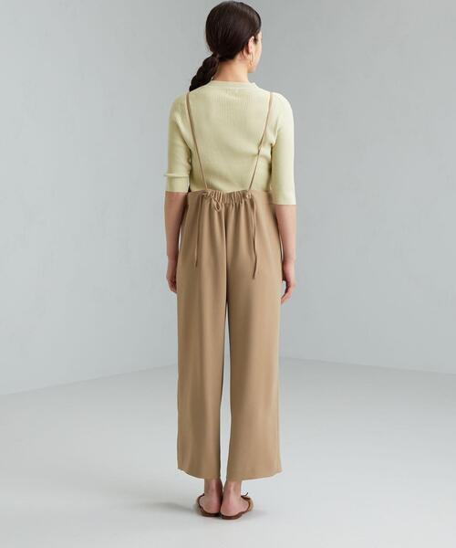green label relaxing(グリーンレーベルリラクシング)の「FFC Wクロス バック リボン サロペット(サロペット/オーバーオール・レディース・ライトブルー/ベージュ/ネイビー・FREE)」の6枚目の写真