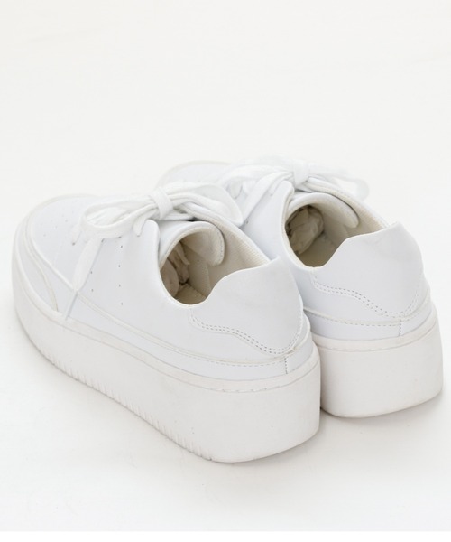 VIVIAN(ヴィヴィアン)の「厚底レースアップスニーカー(スニーカー・レディース・ホワイト×グレー/ホワイト/ベージュ/ブラック・S/LL/M/L/XL)」の7枚目の写真