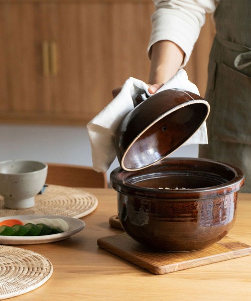 TIMELESS COMFORT（タイムレスコンフォート）の「Homeland（ホームランド）信楽焼　米炊き釜3~4合　T.Cオリジナル（鍋/フライパン・レディース・ブラウン/テラコッタ・ONE SIZE）」の8枚目の写真