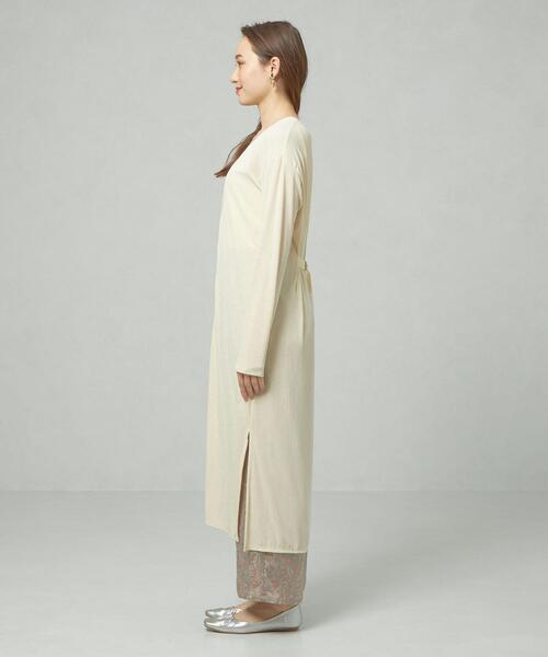 closet story（クローゼットストーリー）の「＜closet story＞□CSC ランダム テレコ ロングカーディガン -手洗い可能-（カーディガン/ボレロ・レディース・オフホワイト/ダークグレー・FREE）」の5枚目の写真