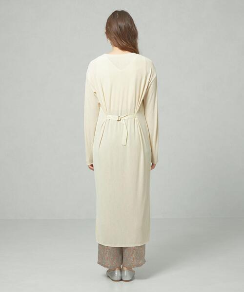 closet story（クローゼットストーリー）の「＜closet story＞□CSC ランダム テレコ ロングカーディガン -手洗い可能-（カーディガン/ボレロ・レディース・オフホワイト/ダークグレー・FREE）」の3枚目の写真