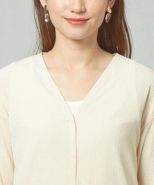 closet story（クローゼットストーリー）の「＜closet story＞□CSC ランダム テレコ ロングカーディガン -手洗い可能-（カーディガン/ボレロ・レディース・オフホワイト/ダークグレー・FREE）」の13枚目の写真