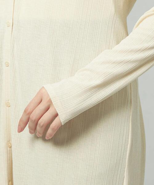 closet story（クローゼットストーリー）の「＜closet story＞□CSC ランダム テレコ ロングカーディガン -手洗い可能-（カーディガン/ボレロ・レディース・オフホワイト/ダークグレー・FREE）」の10枚目の写真