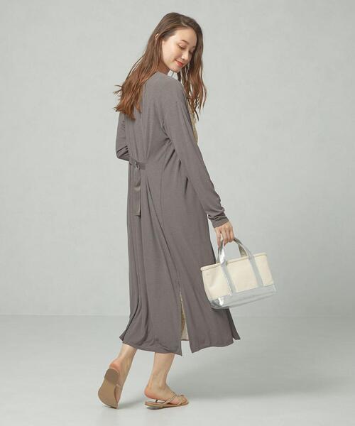 closet story（クローゼットストーリー）の「＜closet story＞□CSC ランダム テレコ ロングカーディガン -手洗い可能-（カーディガン/ボレロ・レディース・オフホワイト/ダークグレー・FREE）」の14枚目の写真