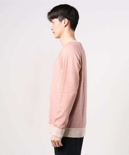 RAWLIFE（ロウライフ）の「CROSSLEY/クロスリー/KNIT（ニット/セーター・メンズ・ピンク・X-LARGE）」の2枚目の写真