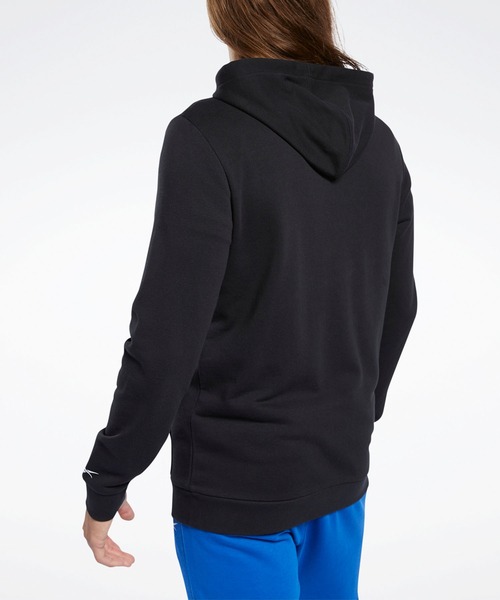 Reebok(リーボック)の「トレーニング エッセンシャルズ リニア ロゴ フーディー / Training Essentials Linear Logo Hoodie(パーカー・メンズ・ターコイズブルー/ブラック・SMALL/MEDIUM/LARGE/X-LARGE/XX-LARGE/X-SMALL/XXX-LARGE)」の6枚目の写真