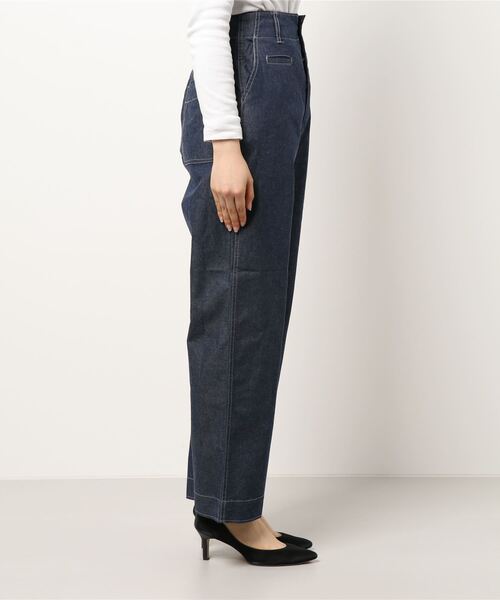 Lugnoncure（ルノンキュール）の「ベーシックパンツ（デニムパンツ・レディース・ネイビー/オフホワイト/モカ・LARGE/MEDIUM）」の4枚目の写真