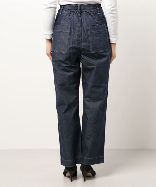 Lugnoncure（ルノンキュール）の「ベーシックパンツ（デニムパンツ・レディース・ネイビー/オフホワイト/モカ・LARGE/MEDIUM）」の5枚目の写真