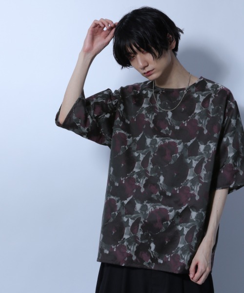 HARE（ハレ）の「HAZYパターンプルオーバー(HARE)（シャツ/ブラウス・メンズ・ブラック系その他/パープル系その他・SMALL/MEDIUM）」の3枚目の写真