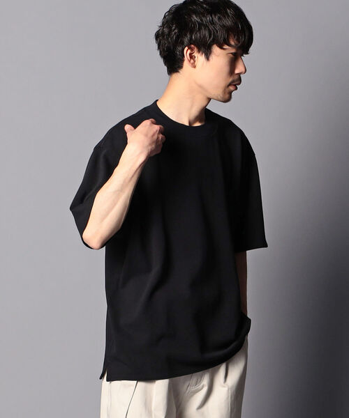 GLOSTER（グロスター）の「【unlume/アンルーム】OLIVIER TEE ショートスリーブTシャツ（Tシャツ/カットソー・メンズ・ベージュ/ブラック・L/M）」の9枚目の写真