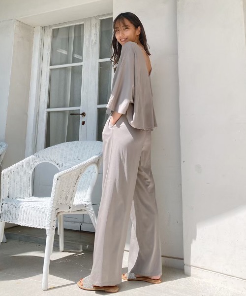 Vicente（ヴィセンテ）の「Easy fit pants（その他パンツ・レディース・ブラウン/ブラック・FREE）」の5枚目の写真