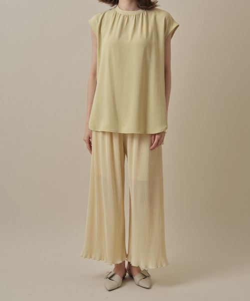 &. NOSTALGIA（アンドドットノスタルジア）の「プリーツカットパンツ（その他パンツ・レディース・アイボリー/グレイッシュブルー・FREE）」の5枚目の写真