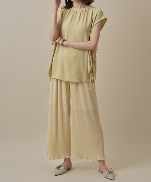 &. NOSTALGIA（アンドドットノスタルジア）の「プリーツカットパンツ（その他パンツ・レディース・アイボリー/グレイッシュブルー・FREE）」の6枚目の写真