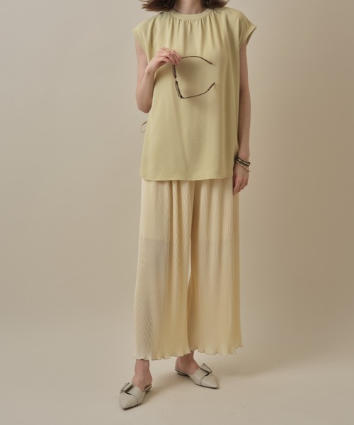 &. NOSTALGIA（アンドドットノスタルジア）の「プリーツカットパンツ（その他パンツ・レディース・アイボリー/グレイッシュブルー・FREE）」の8枚目の写真