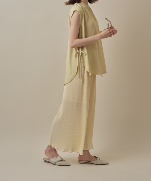 &. NOSTALGIA（アンドドットノスタルジア）の「プリーツカットパンツ（その他パンツ・レディース・アイボリー/グレイッシュブルー・FREE）」の7枚目の写真