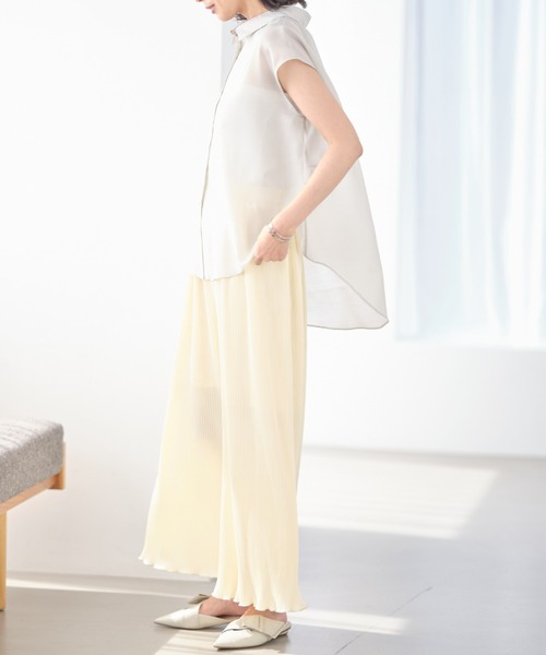 &. NOSTALGIA（アンドドットノスタルジア）の「プリーツカットパンツ（その他パンツ・レディース・アイボリー/グレイッシュブルー・FREE）」の13枚目の写真