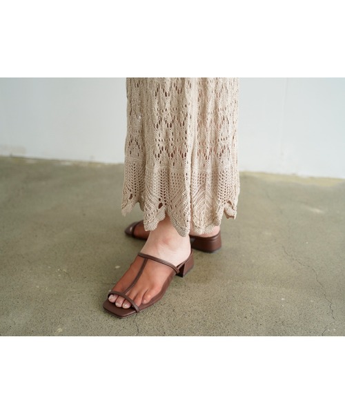 Chiaro（キアロ）の「透かし編みマーメイドスカート（スカート・レディース・ブラック/ベージュ/モカ・FREE）」の17枚目の写真