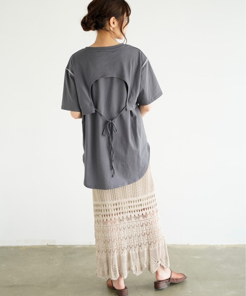 Chiaro（キアロ）の「透かし編みマーメイドスカート（スカート・レディース・ブラック/ベージュ/モカ・FREE）」の12枚目の写真