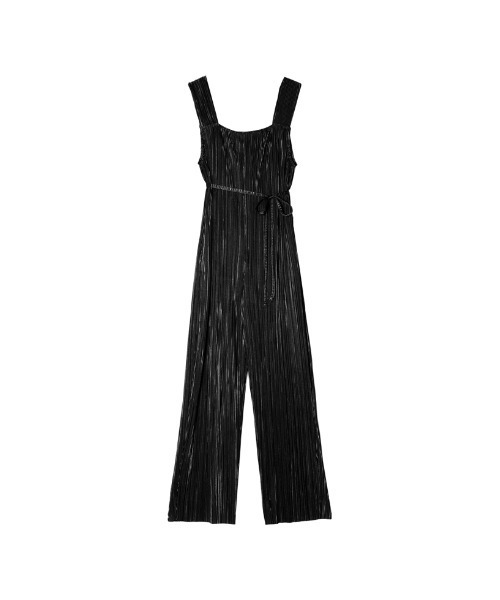 Re:EDIT（リエディ）の「グロッシープリーツリラックスサロペット（サロペット/オーバーオール・レディース・ブラック/ブラウン/グレイッシュベージュ・MEDIUM/LARGE/SHORT）」の16枚目の写真