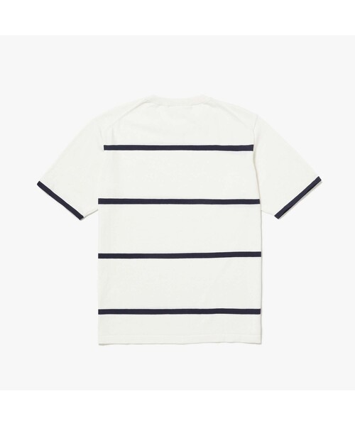 LACOSTE(ラコステ)の「クールマックスニットボーダーTシャツ(Tシャツ/カットソー・メンズ・ホワイト/ネイビー/ピンク/ダークベージュ・2/4/3/5)」の12枚目の写真