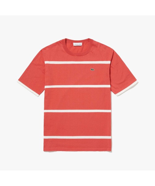 LACOSTE(ラコステ)の「クールマックスニットボーダーTシャツ(Tシャツ/カットソー・メンズ・ホワイト/ネイビー/ピンク/ダークベージュ・2/4/3/5)」の15枚目の写真