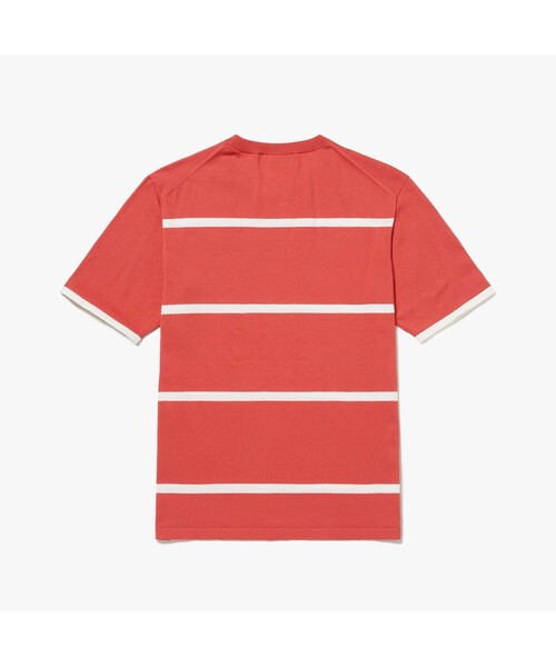 LACOSTE(ラコステ)の「クールマックスニットボーダーTシャツ(Tシャツ/カットソー・メンズ・ホワイト/ネイビー/ピンク/ダークベージュ・2/4/3/5)」の16枚目の写真