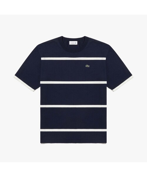 LACOSTE(ラコステ)の「クールマックスニットボーダーTシャツ(Tシャツ/カットソー・メンズ・ホワイト/ネイビー/ピンク/ダークベージュ・2/4/3/5)」の19枚目の写真