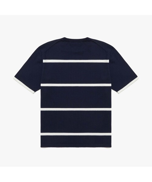 LACOSTE(ラコステ)の「クールマックスニットボーダーTシャツ(Tシャツ/カットソー・メンズ・ホワイト/ネイビー/ピンク/ダークベージュ・2/4/3/5)」の7枚目の写真