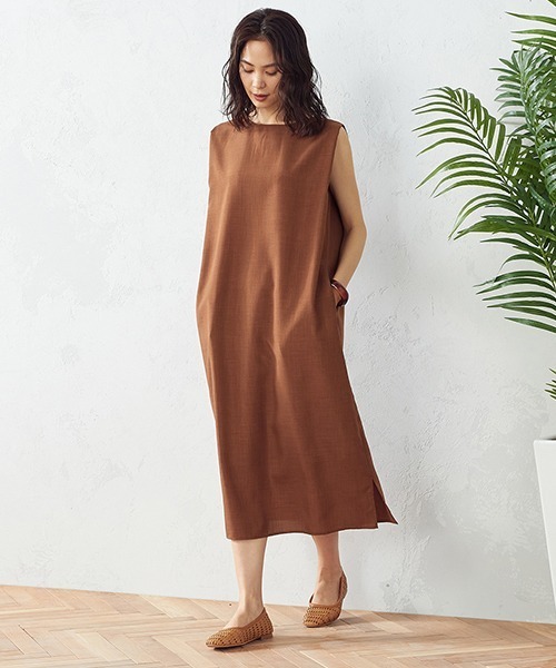 COMME CA ISM（コムサイズム）の「ノースリーブワンピース（ワンピース・レディース・ブラック/ブラウン/オレンジ・MEDIUM/LARGE）」の16枚目の写真