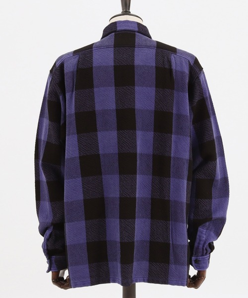 MARBLES（マーブルズ）の「ms4686-BUFFALO CHECK SHIRT シャツ（シャツ/ブラウス・メンズ・パープル/オレンジ・L/S/M/XL）」の13枚目の写真