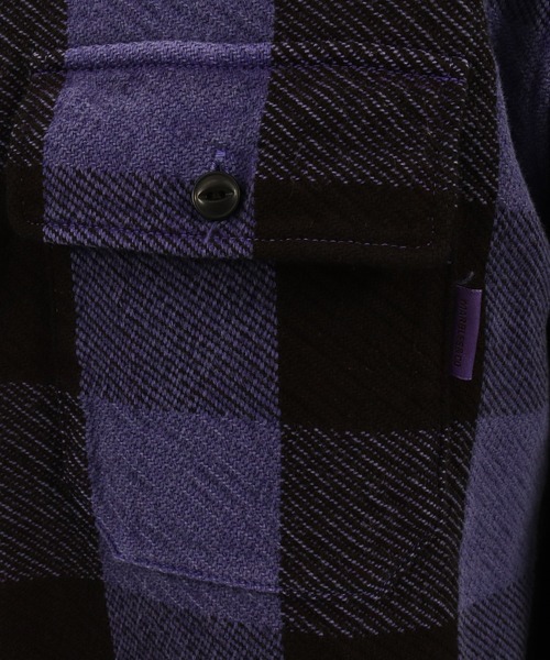 MARBLES（マーブルズ）の「ms4686-BUFFALO CHECK SHIRT シャツ（シャツ/ブラウス・メンズ・パープル/オレンジ・L/S/M/XL）」の17枚目の写真