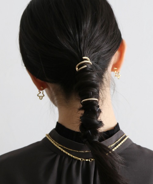 HARE（ハレ）の「2Pヘアカフ(HARE)（バレッタ/ヘアクリップ・レディース・シルバー/ゴールド/ゴールド系その他/シルバー系その他・FREE）」の4枚目の写真