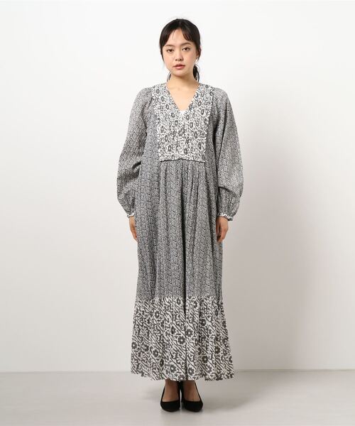 値下げ！Sara mallika 花柄ロングワンピース sara mallika ワンピース HAND PAINT FLOWER PRT DRESS