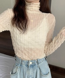 DAY CLOSET | レディース メロウフリルの長袖シアータートル(シャツ/ブラウス)